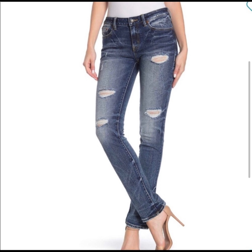 Remix by Rock Revival Mid Rise Straight Leg Jeans 👖 Size 26 NWT